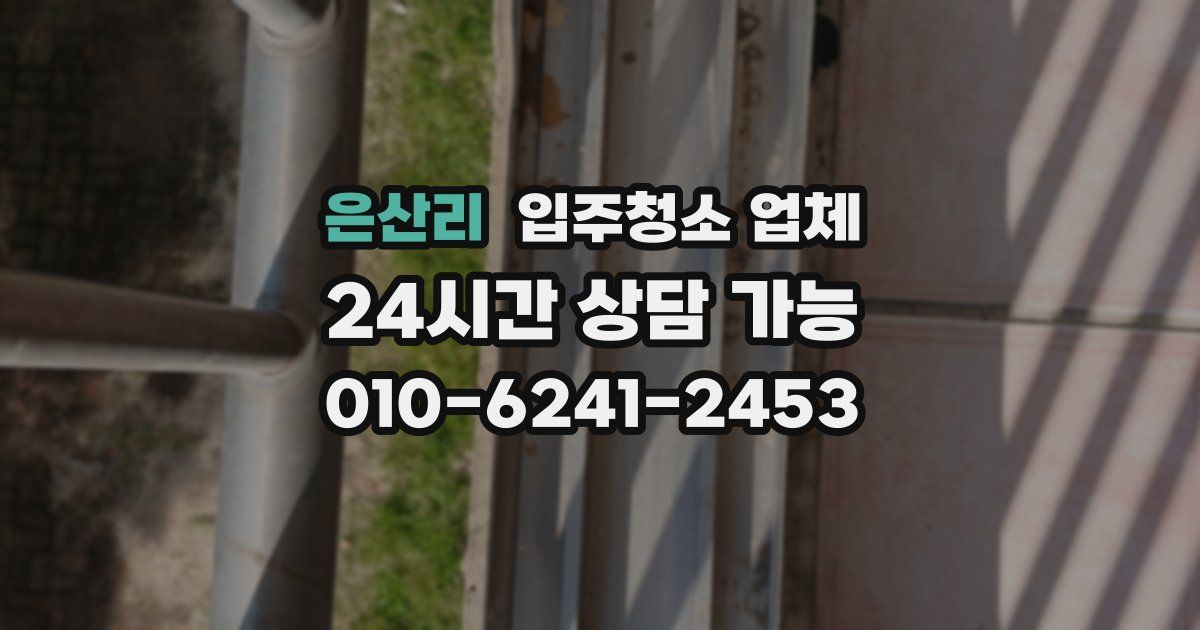 은산리 입주청소 업체