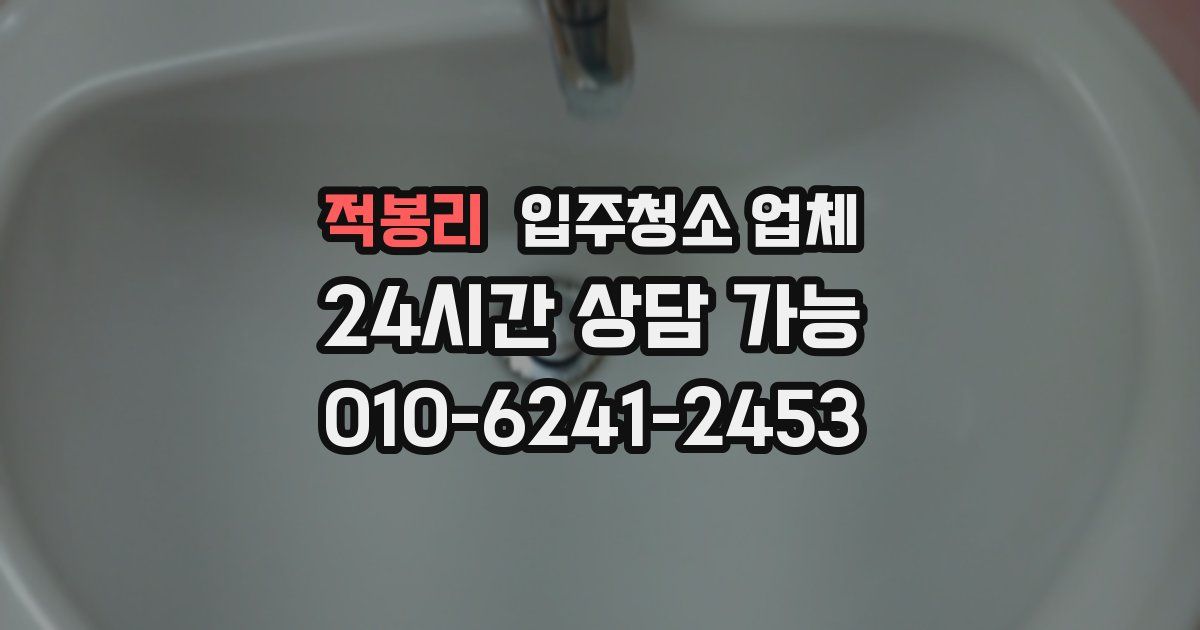 적봉리 입주청소 업체