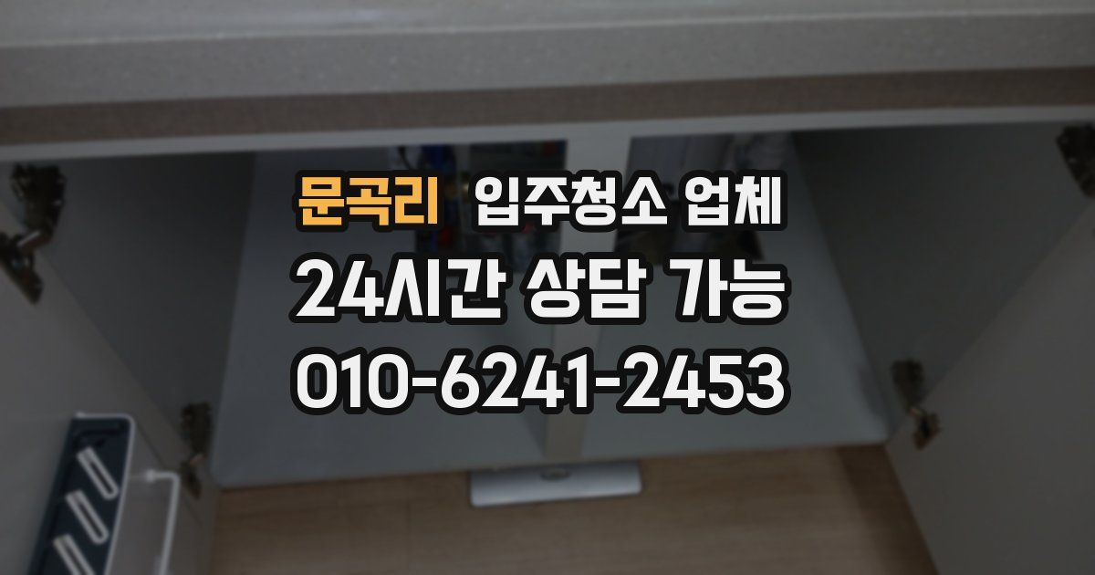 문곡리 입주청소 업체