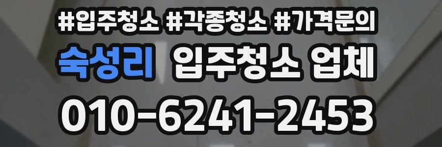 숙성리 입주청소 업체