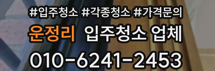 운정리 입주청소 업체