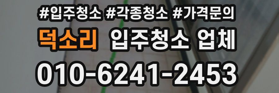 덕소리 입주청소 업체