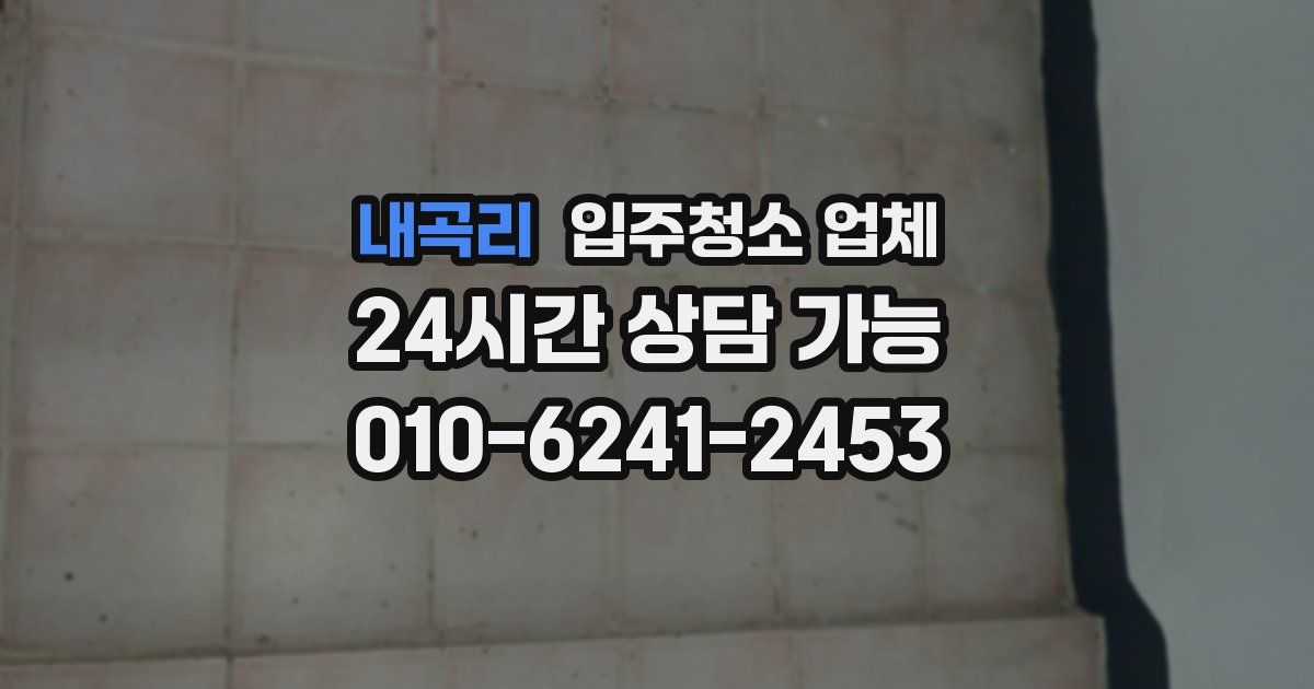 내곡리 입주청소 업체