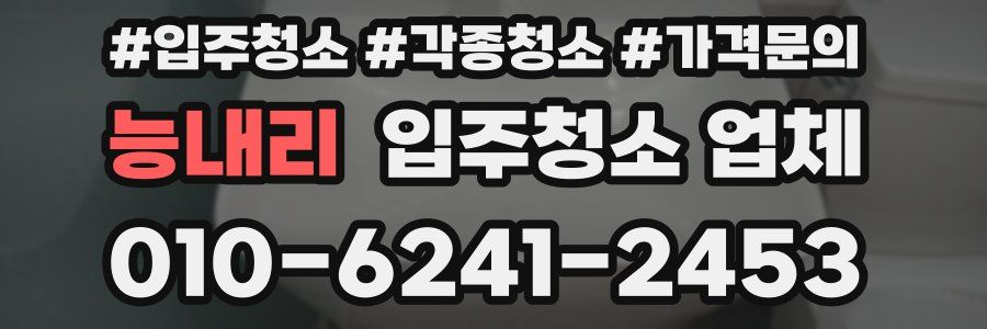 능내리 입주청소 업체