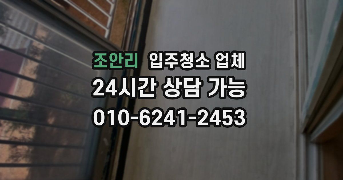 조안리 입주청소 업체