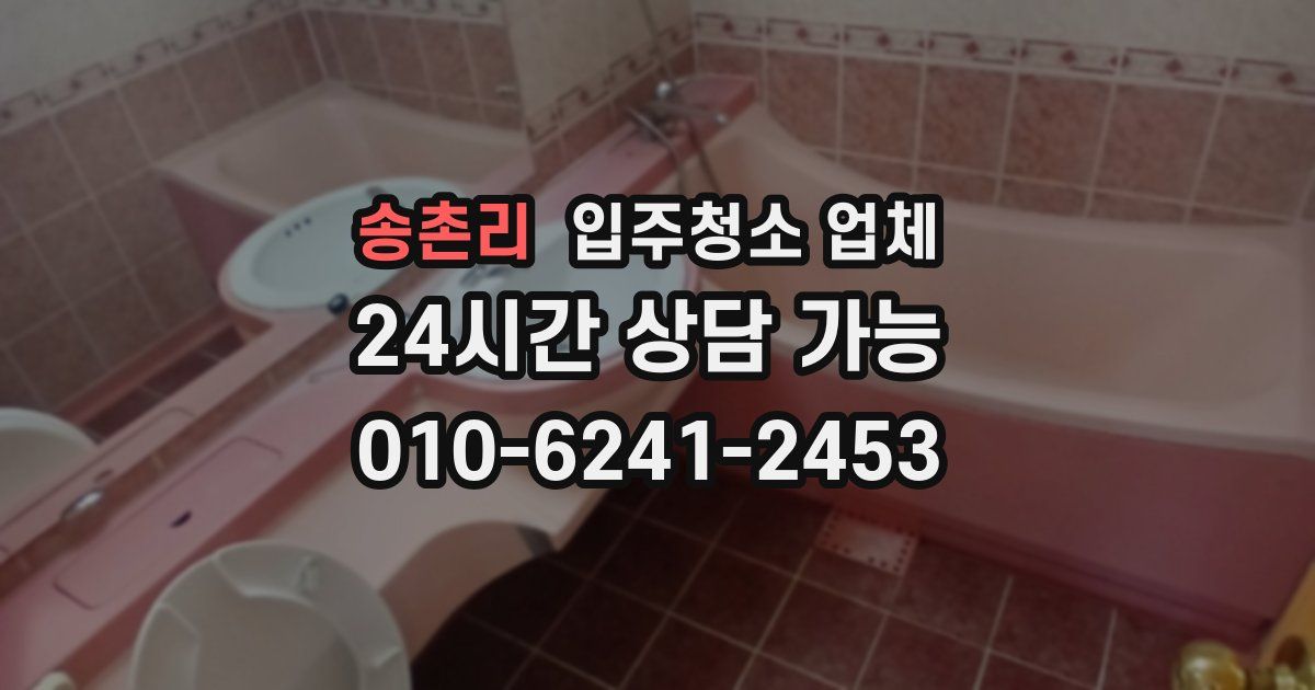 송촌리 입주청소 업체