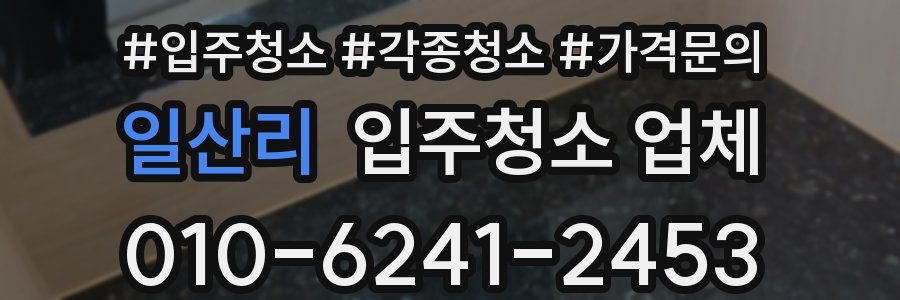 일산리 입주청소 업체