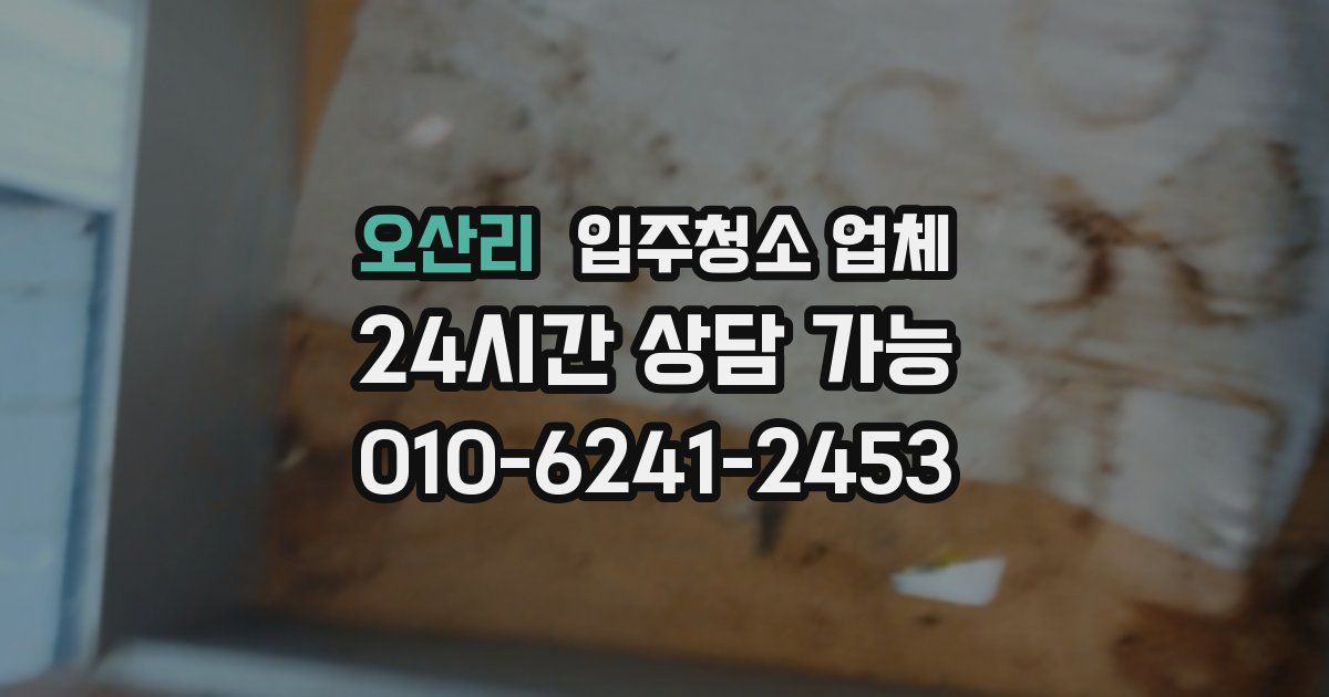 오산리 입주청소 업체