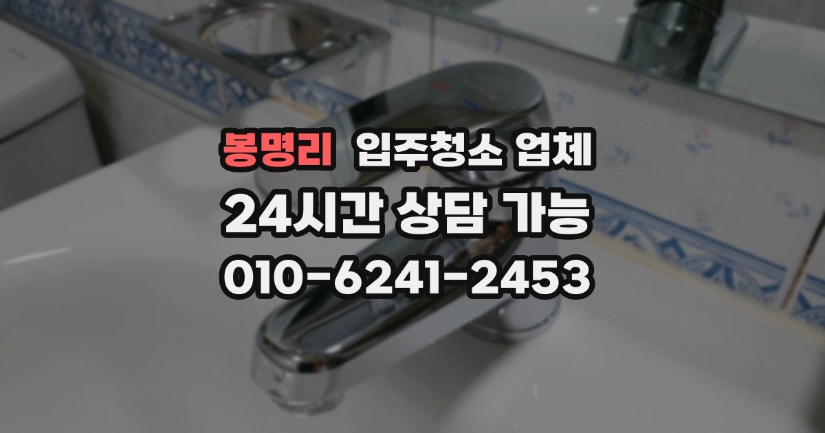봉명리 입주청소 업체