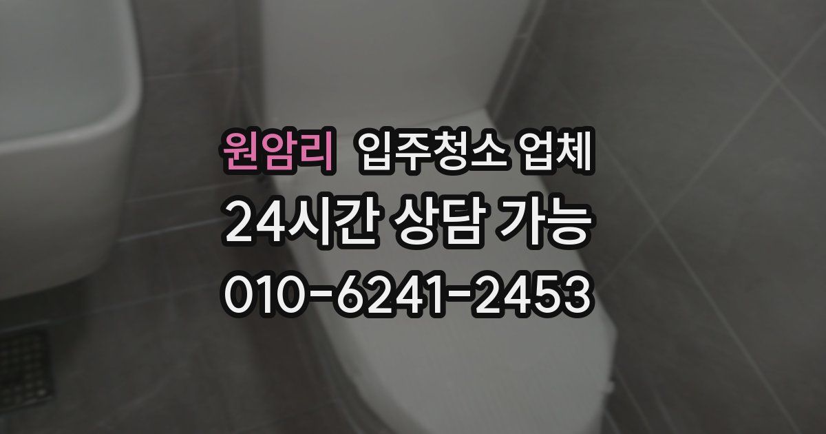 원암리 입주청소 업체