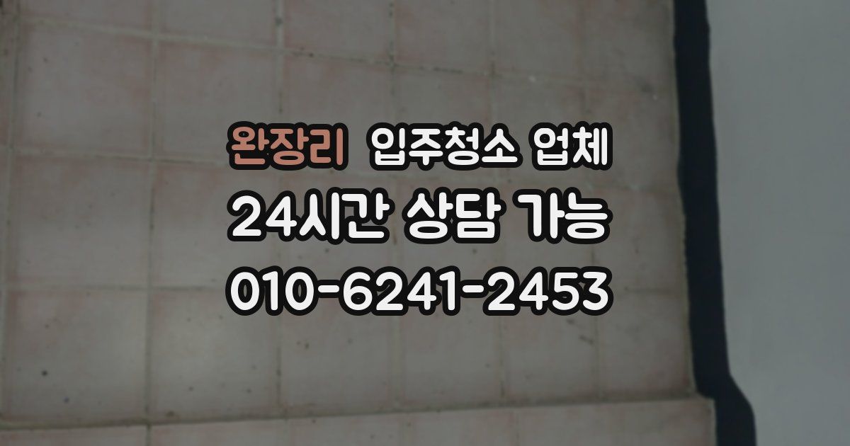완장리 입주청소 업체