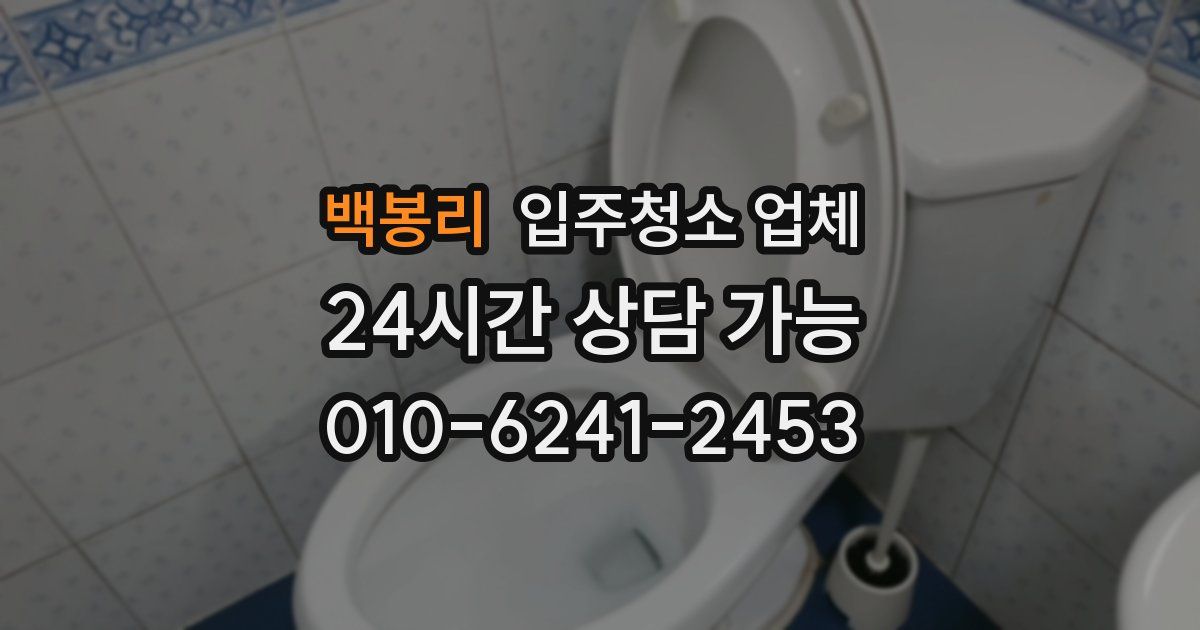 백봉리 입주청소 업체
