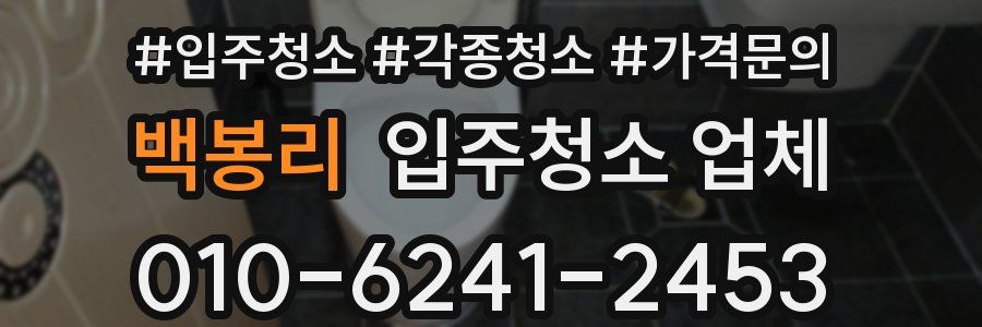 백봉리 입주청소 업체