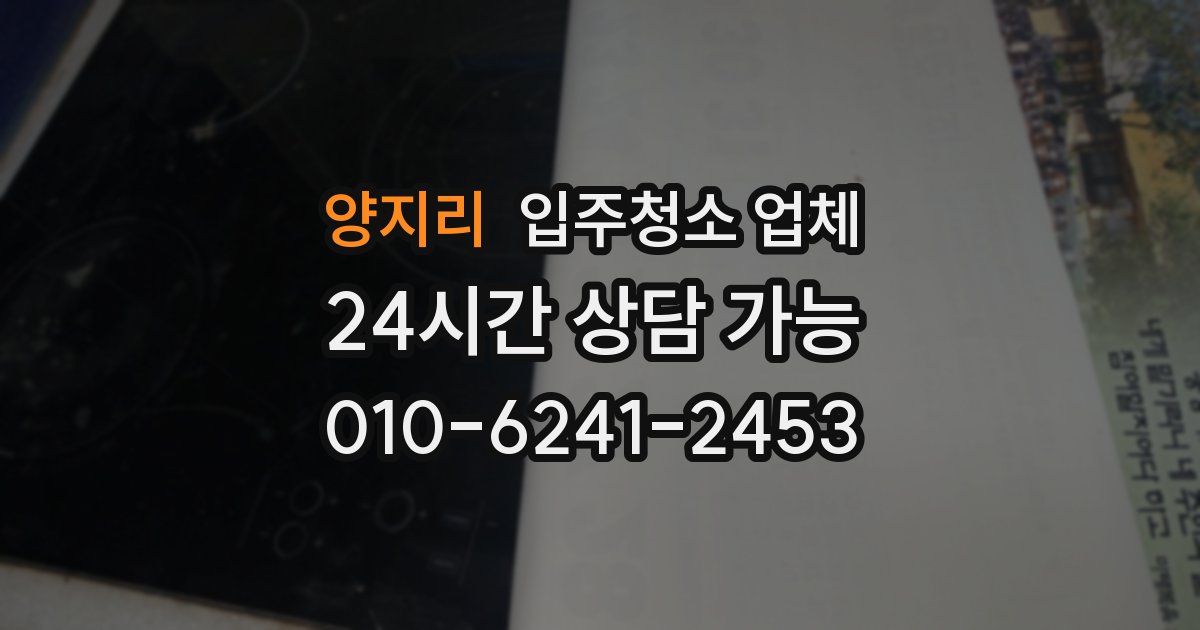 양지리 입주청소 업체