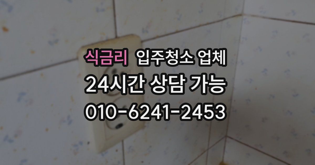 식금리 입주청소 업체