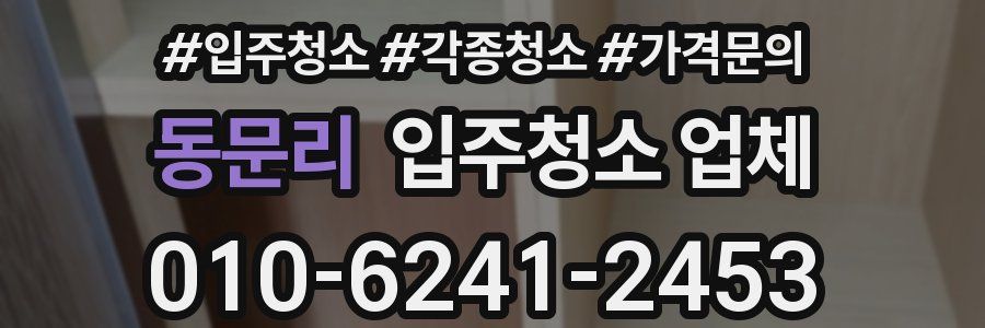 동문리 입주청소 업체