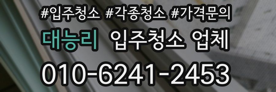 대능리 입주청소 업체