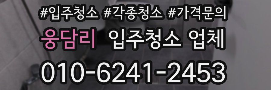 웅담리 입주청소 업체