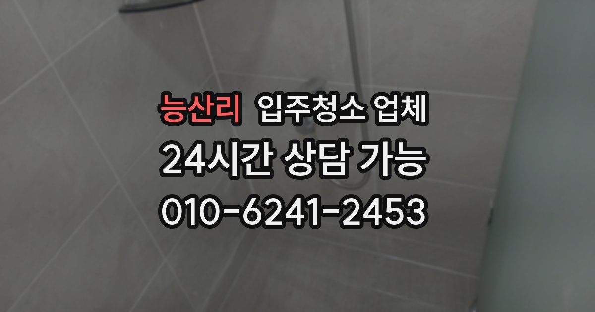 능산리 입주청소 업체