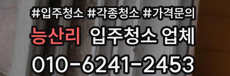 능산리 입주청소 업체