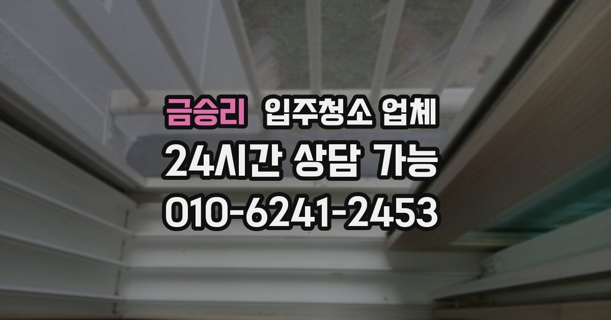 금승리 입주청소 업체
