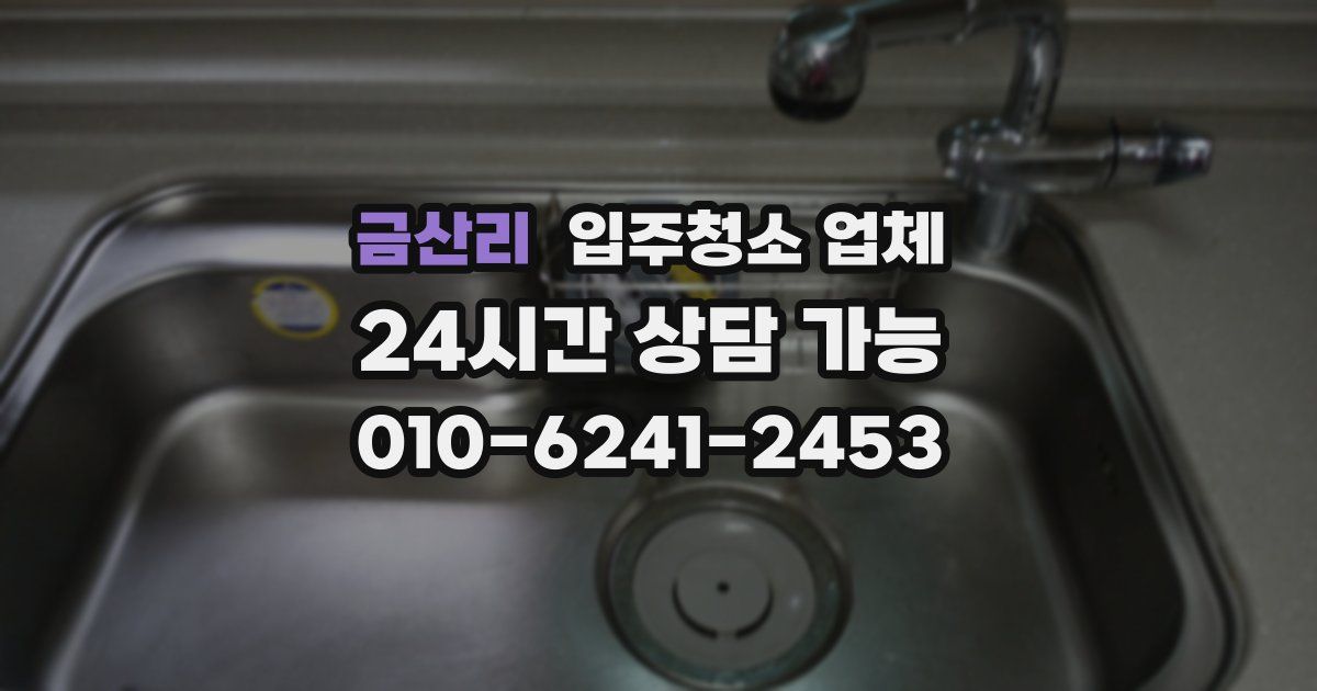금산리 입주청소 업체