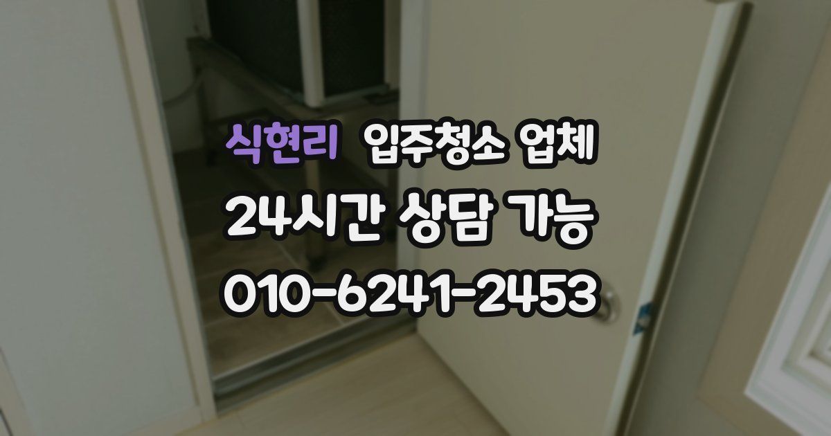 식현리 입주청소 업체