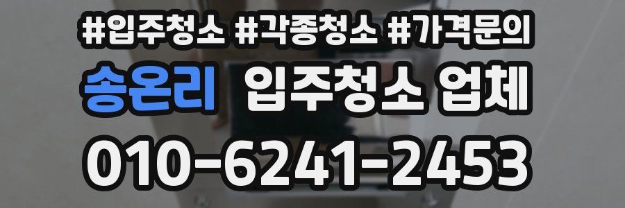 송온리 입주청소 업체