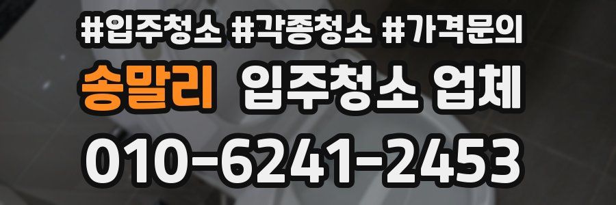 송말리 입주청소 업체