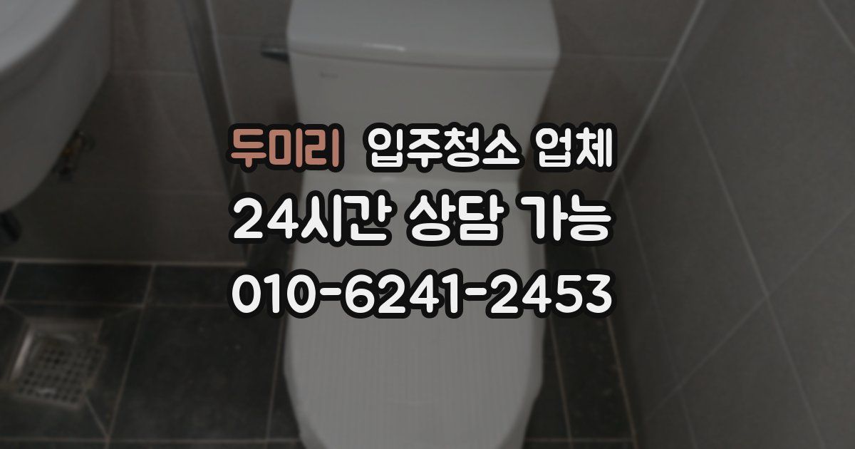 두미리 입주청소 업체
