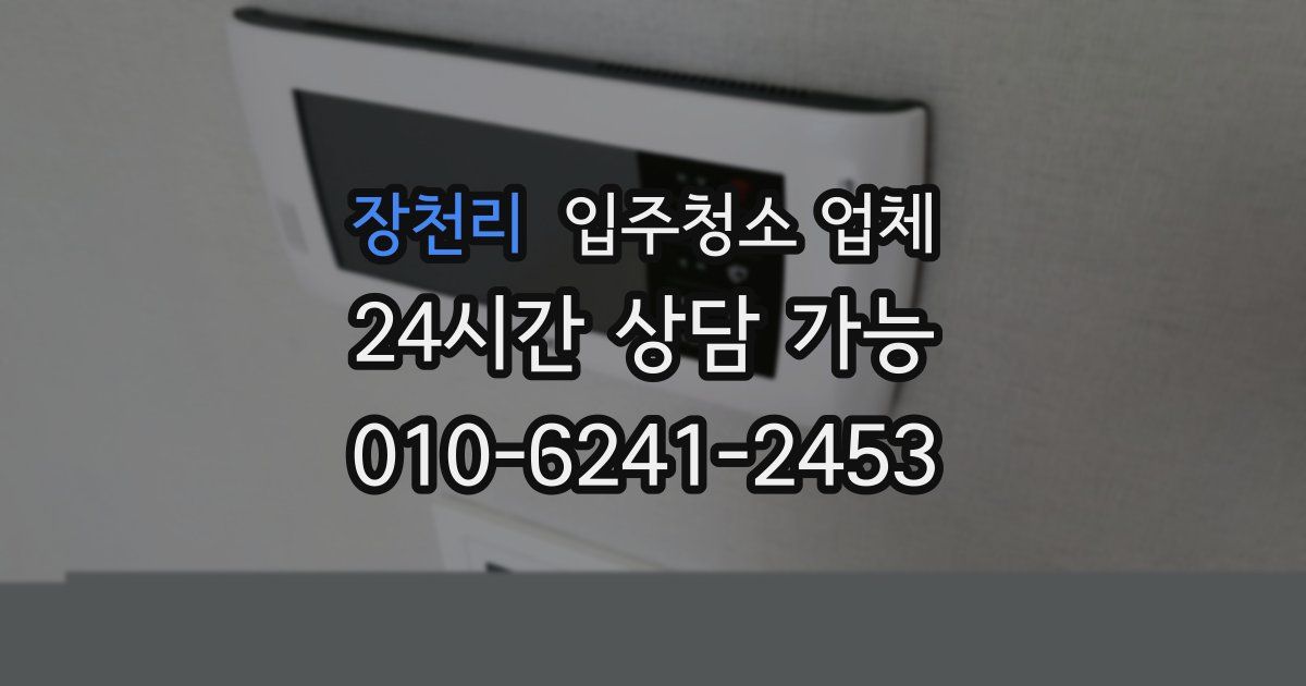 장천리 입주청소 업체