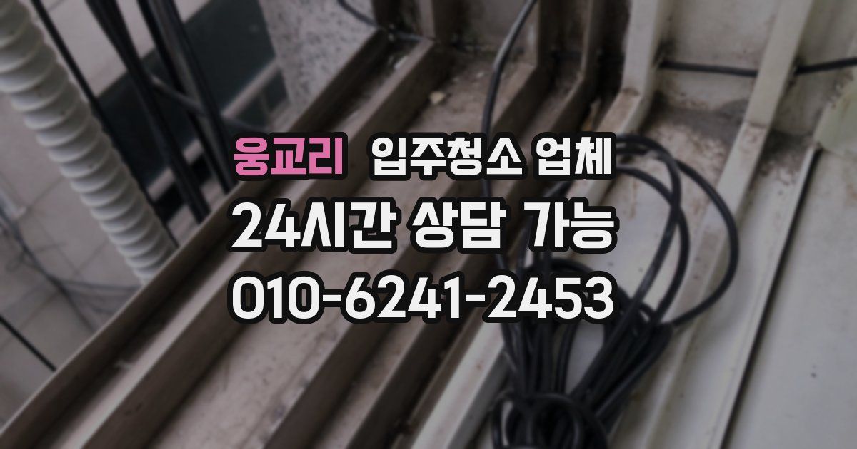 웅교리 입주청소 업체