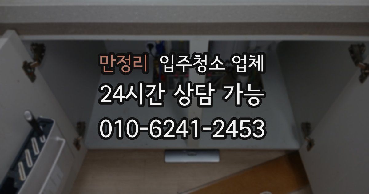 만정리 입주청소 업체