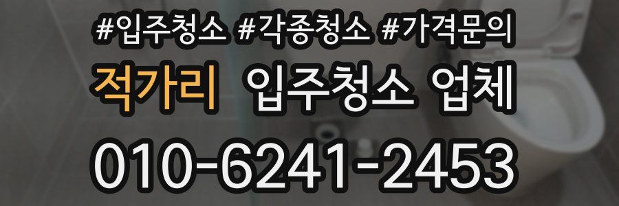 적가리 입주청소 업체