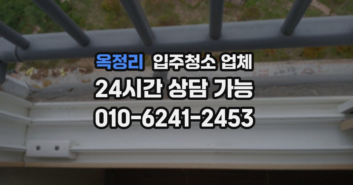 옥정리 입주청소 업체