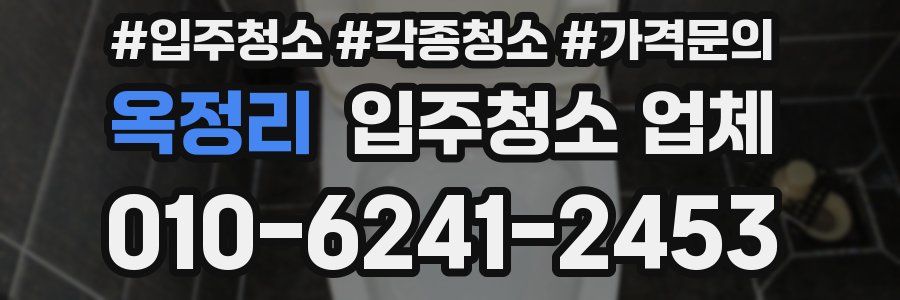 옥정리 입주청소 업체