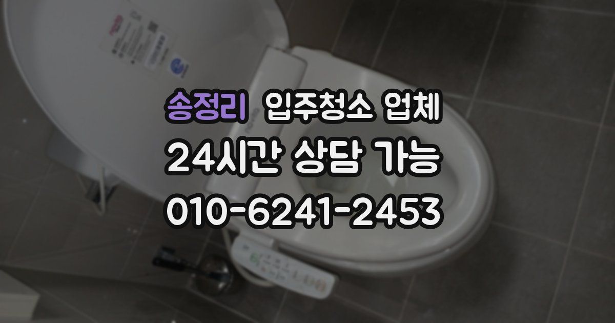 송정리 입주청소 업체