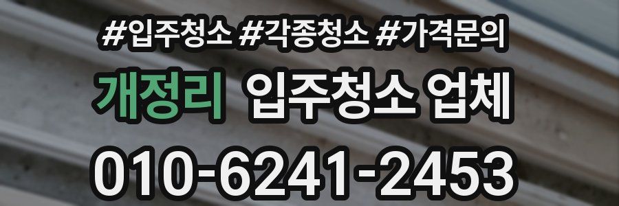 개정리 입주청소 업체