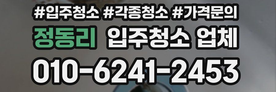 정동리 입주청소 업체