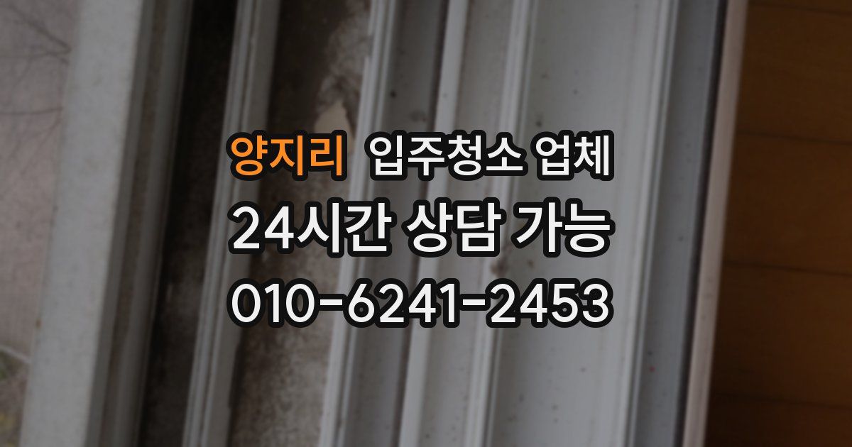 양지리 입주청소 업체