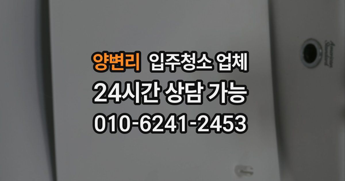양변리 입주청소 업체