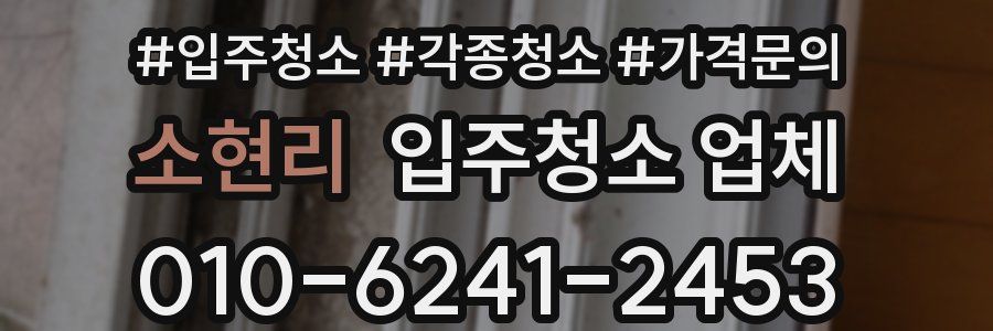 소현리 입주청소 업체