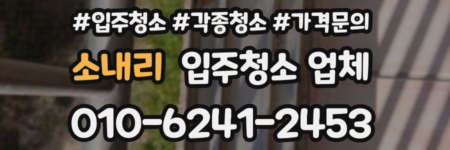 소내리 입주청소 업체