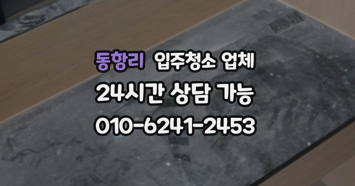 동항리 입주청소 업체