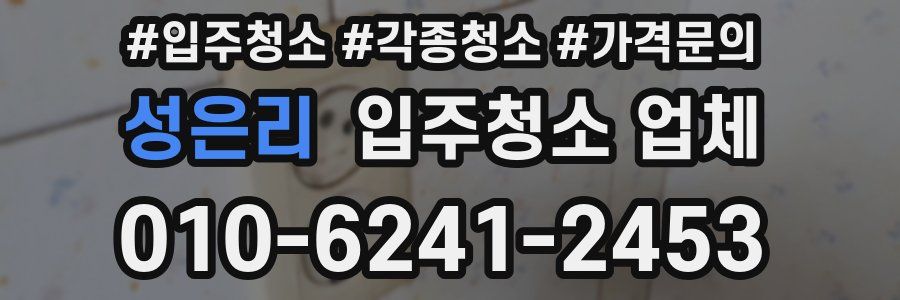 성은리 입주청소 업체