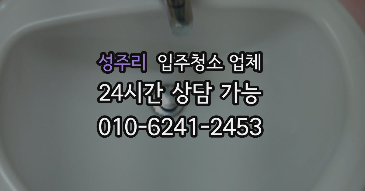 성주리 입주청소 업체
