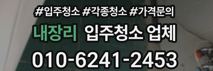 내장리 입주청소 업체