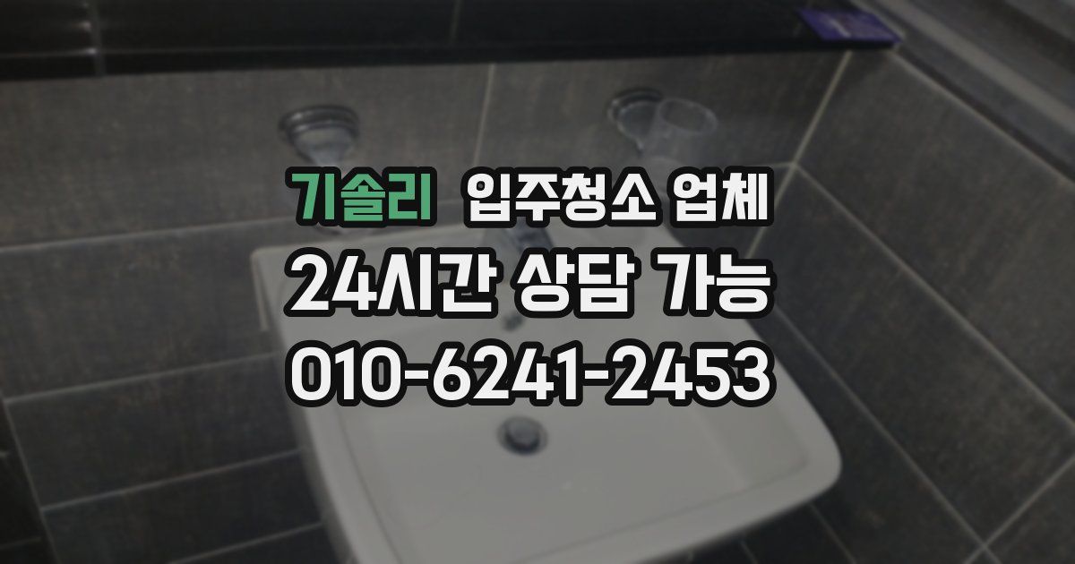 기솔리 입주청소 업체