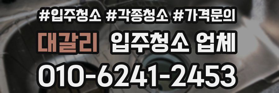 대갈리 입주청소 업체