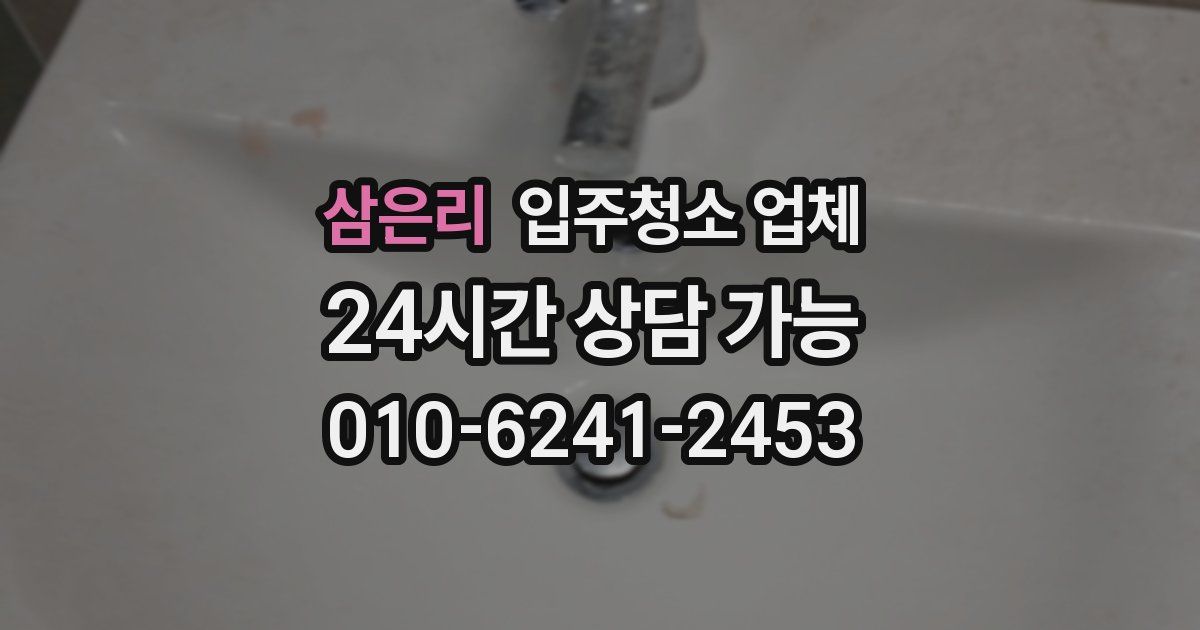삼은리 입주청소 업체